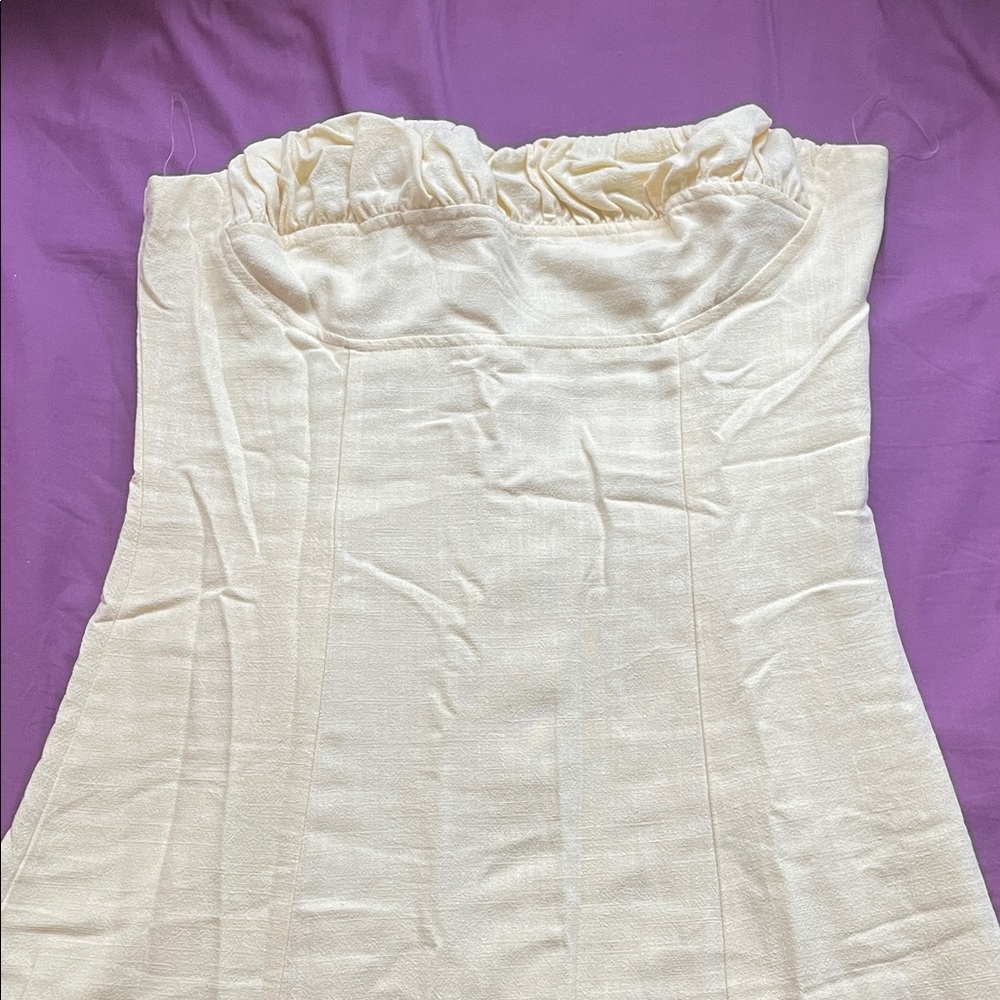 Peppermayo Cream Backless Dress
